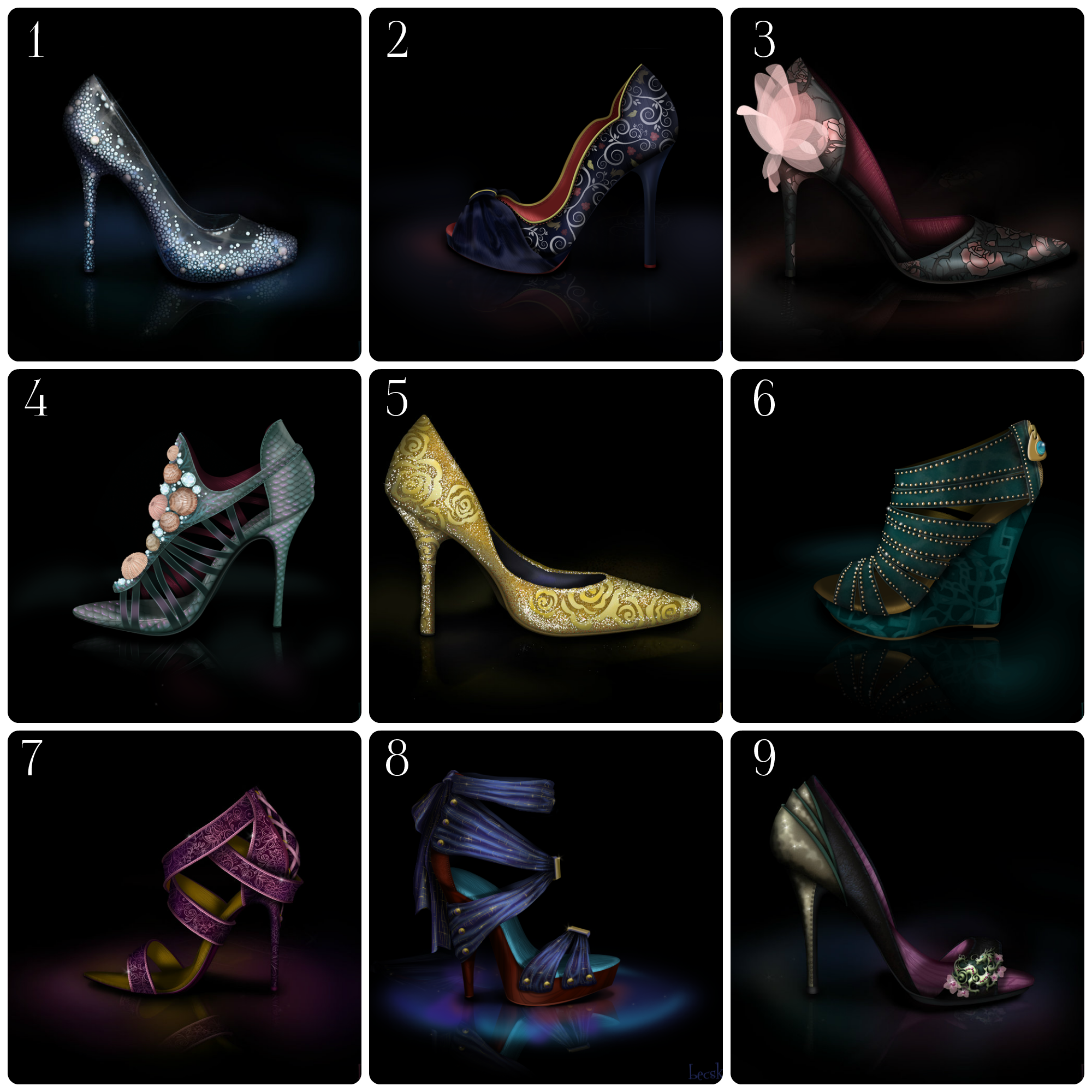 sapatos princesas